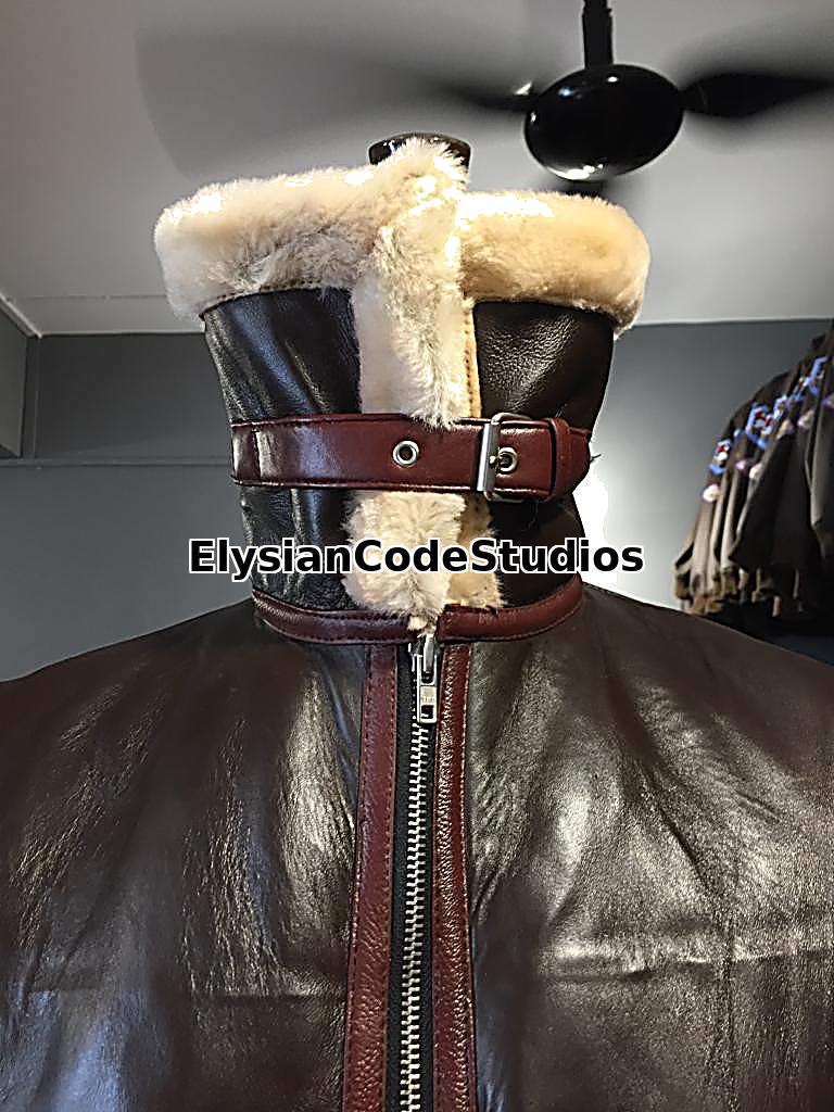 Men’s Brown Shearling Aviator Jacket – Real Leather B3 Bomber Winter Flight Coat | Handmade Vintage Outerwear