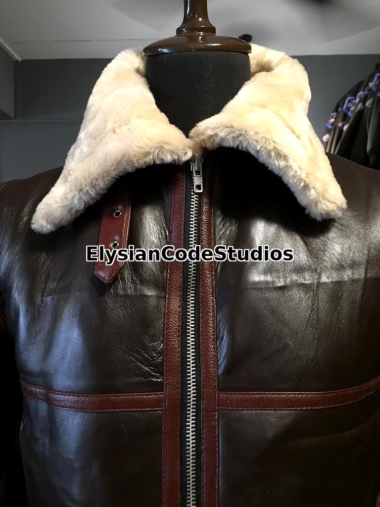 Men’s Black Shearling Aviator Jacket – Real Leather B3 Bomber Winter Flight Coat | Handmade Premium Outerwear