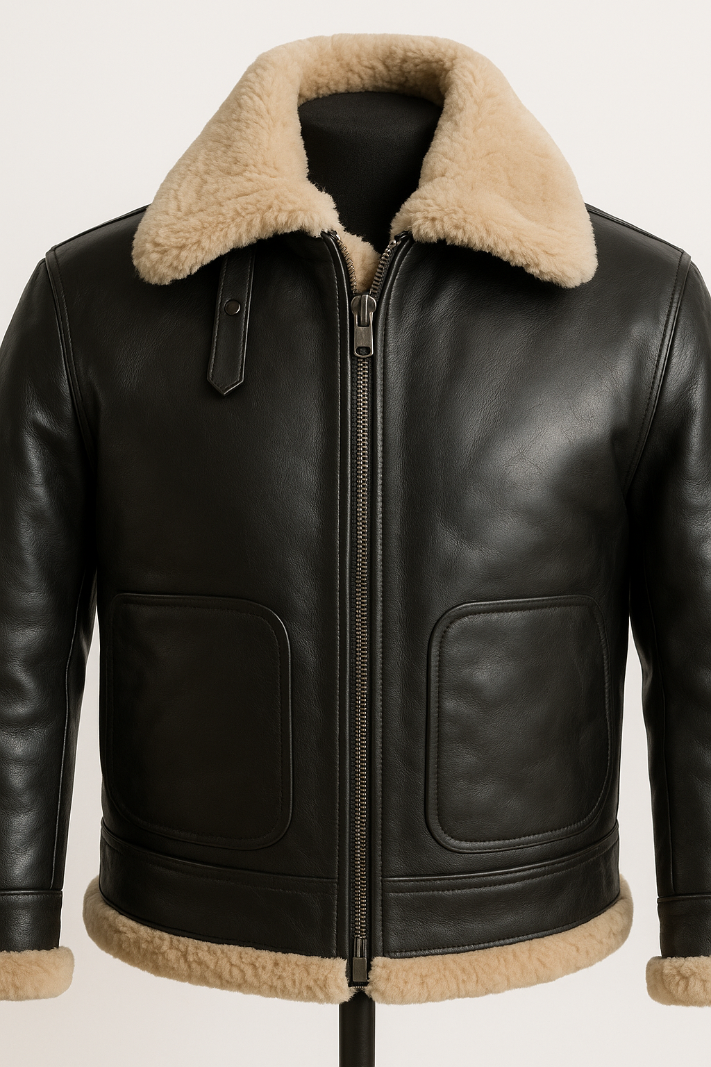 Men's B3 Shearling Bomber Jacket – Real Leather RAF WWII Aviator Winter Coat