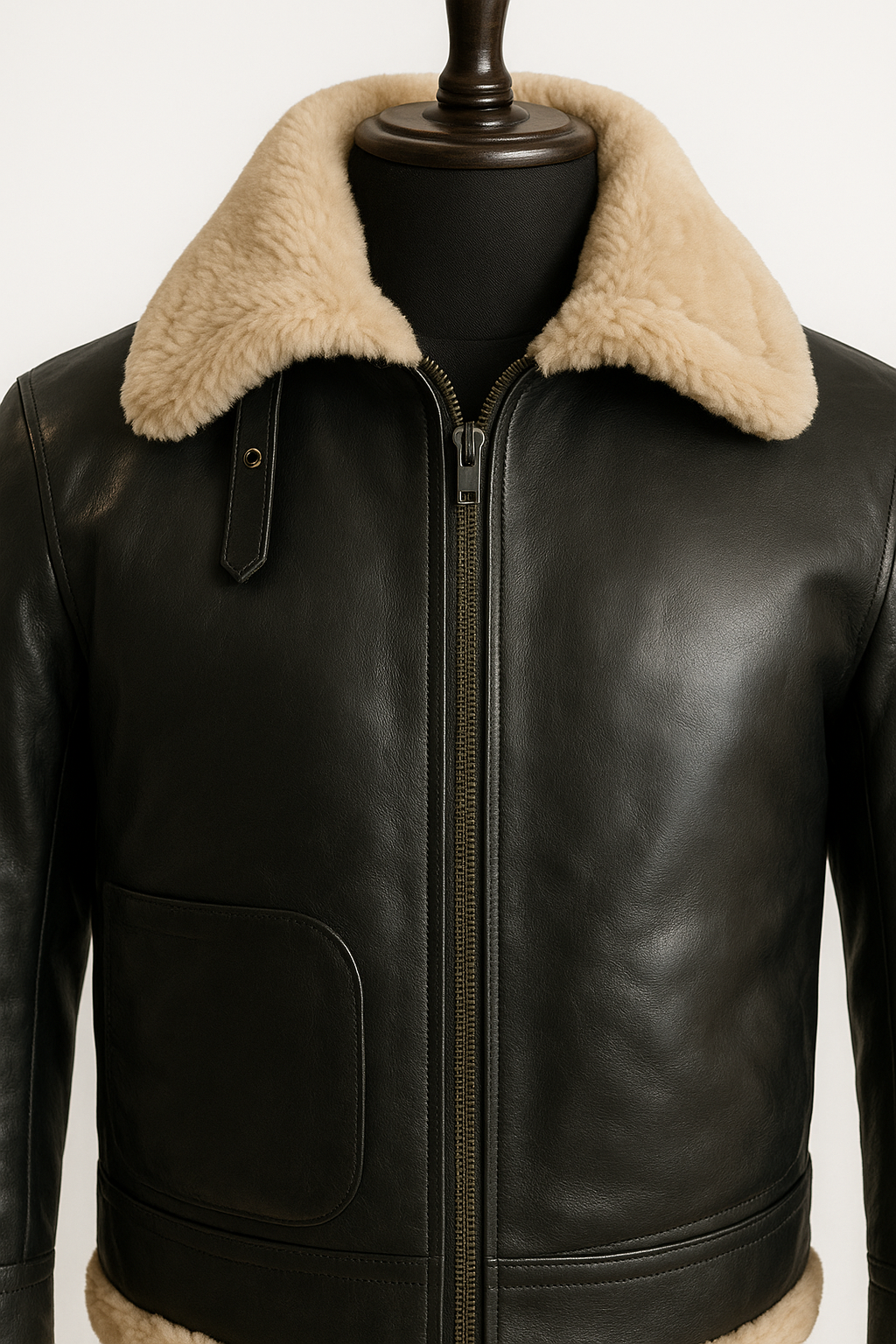 Men's B3 Shearling Bomber Jacket – Real Leather RAF WWII Aviator Winter Coat