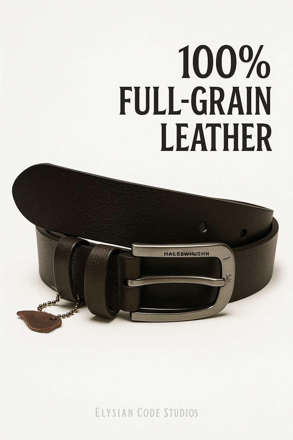 100% Genuine Leather Belt for Men – Brown & Black | Stainless Steel Buckle | Sizes 30" to 46"