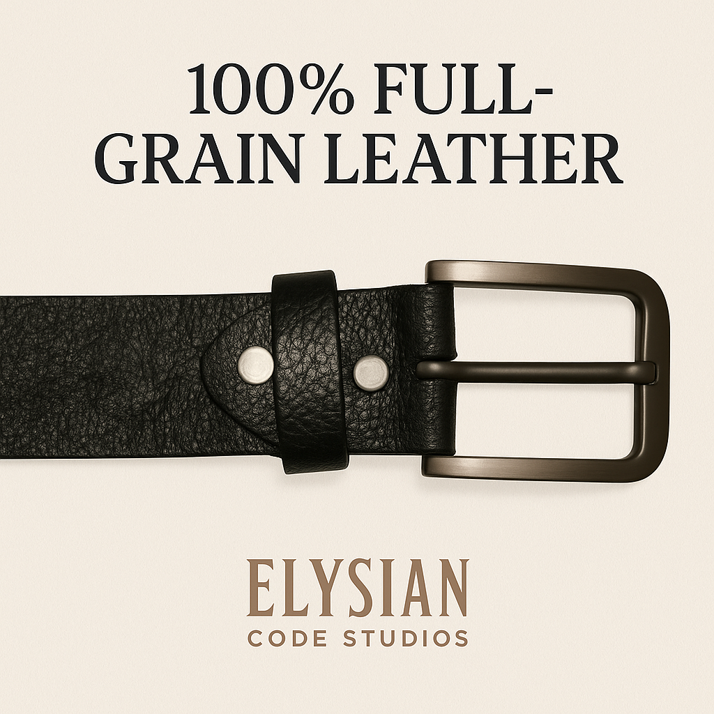100% Genuine Leather Belt for Men – Brown & Black | Stainless Steel Buckle | Sizes 30" to 46"