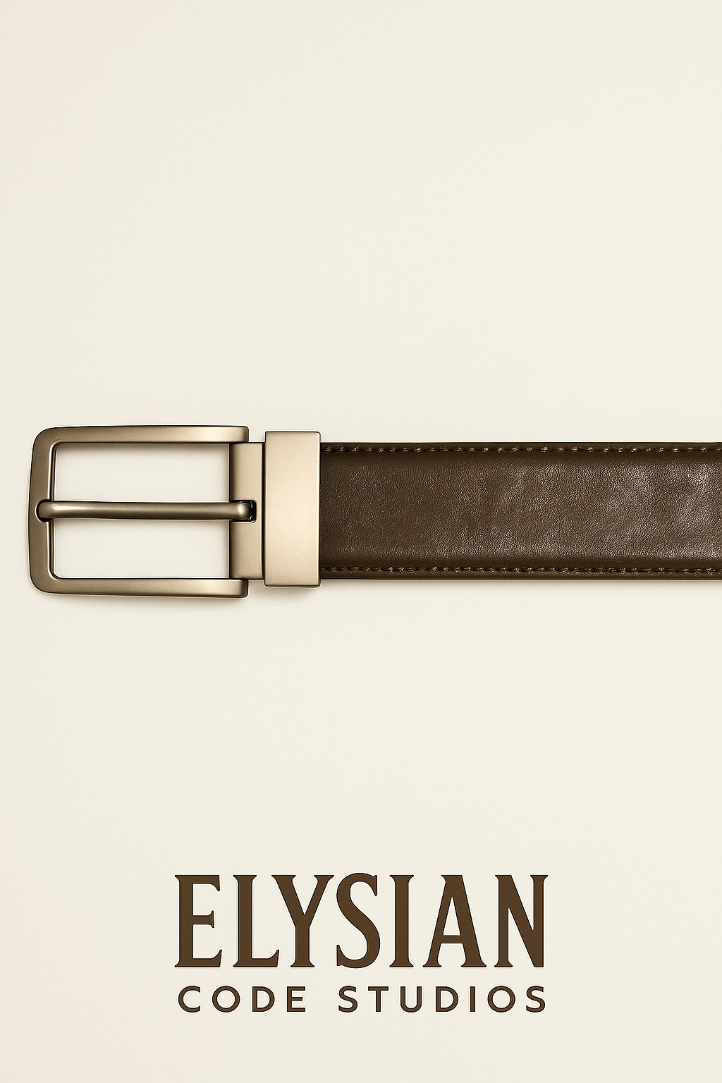 Men’s Genuine Leather Reversible Belt – Brown & Black | Stainless Steel Buckle | 32–42 Inch Waist