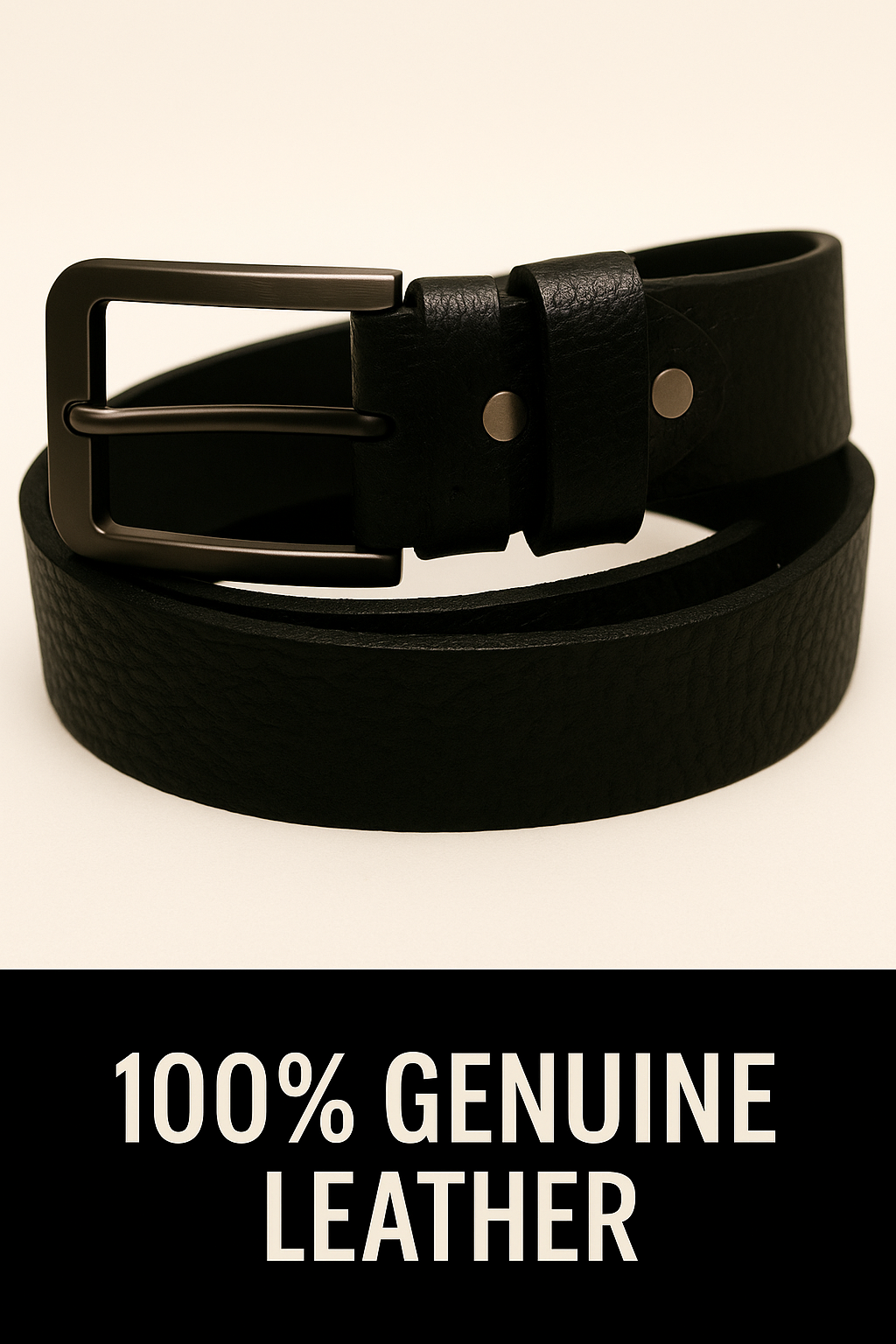100% Genuine Leather Belt for Men – Brown & Black | Stainless Steel Buckle | Sizes 30" to 46"