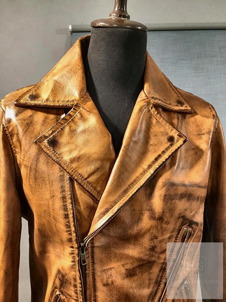 Men’s Tan Brown Leather Biker Jacket – Real Cowhide | Slim Fit Vintage Motorcycle Style